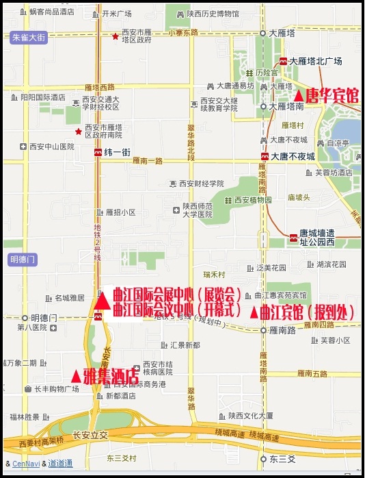 中国测绘学会2012综合学术年会暨第二届全国测绘地理信息技术装备展览会举办地点示意图